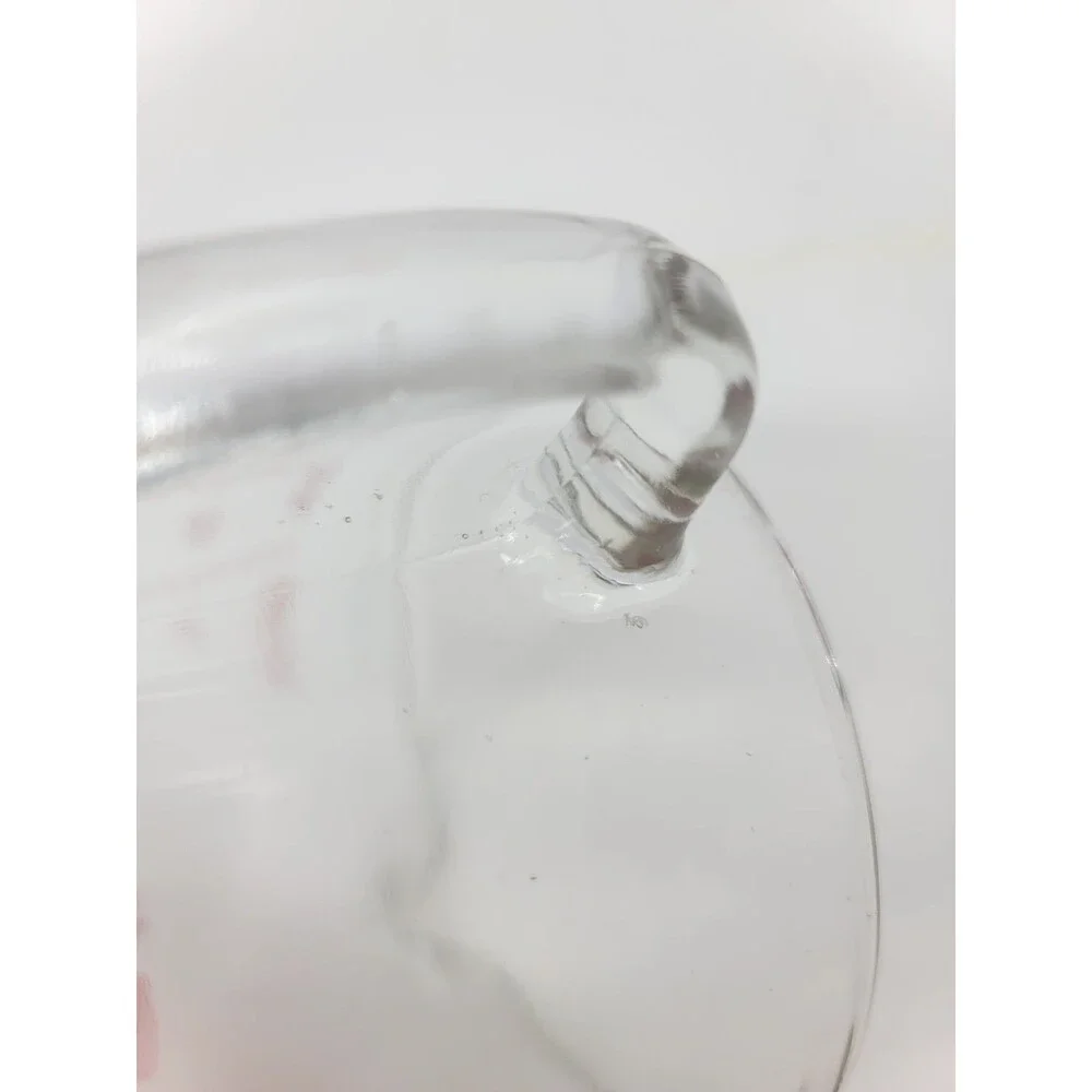 Fire King Measuring Cup 2 Cup D-Handle #498 Clear Glass with Red Lettering